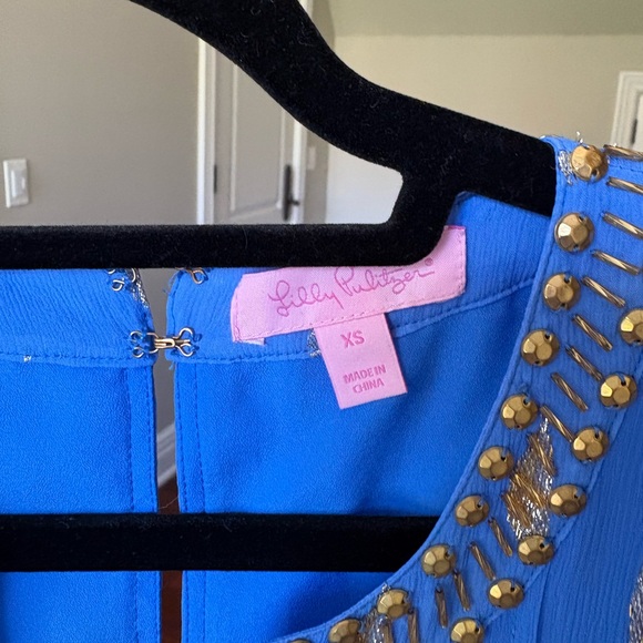 Lily Pulitzer- Ariele silk romper, blue - Picture 7 of 10